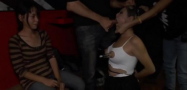  Euro slave anal fucked at night club